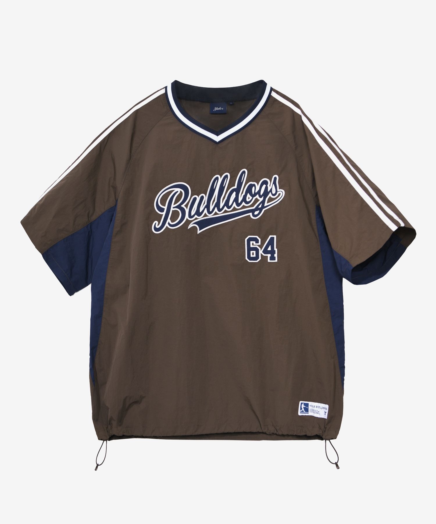 ☆YALE☆ BASEBALL SHORTSLEEVE NYLON TSHIRT BLACKCHARCOAL YEM MUSINSA | YALE Baseball Nylon Short Sleeve Brown