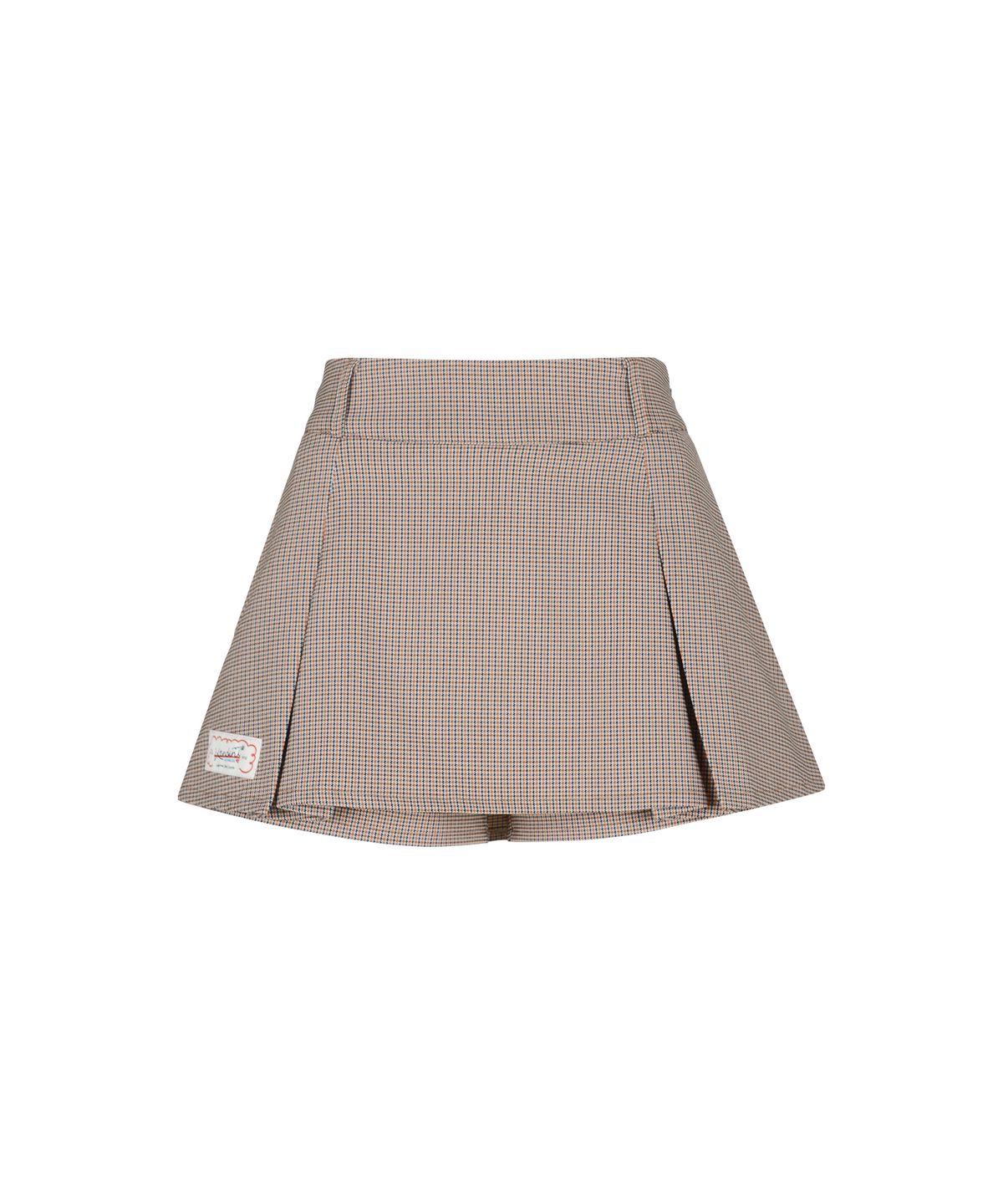 칸디니(KANDINI) 오렌지 로우라이즈 플리츠 스커트