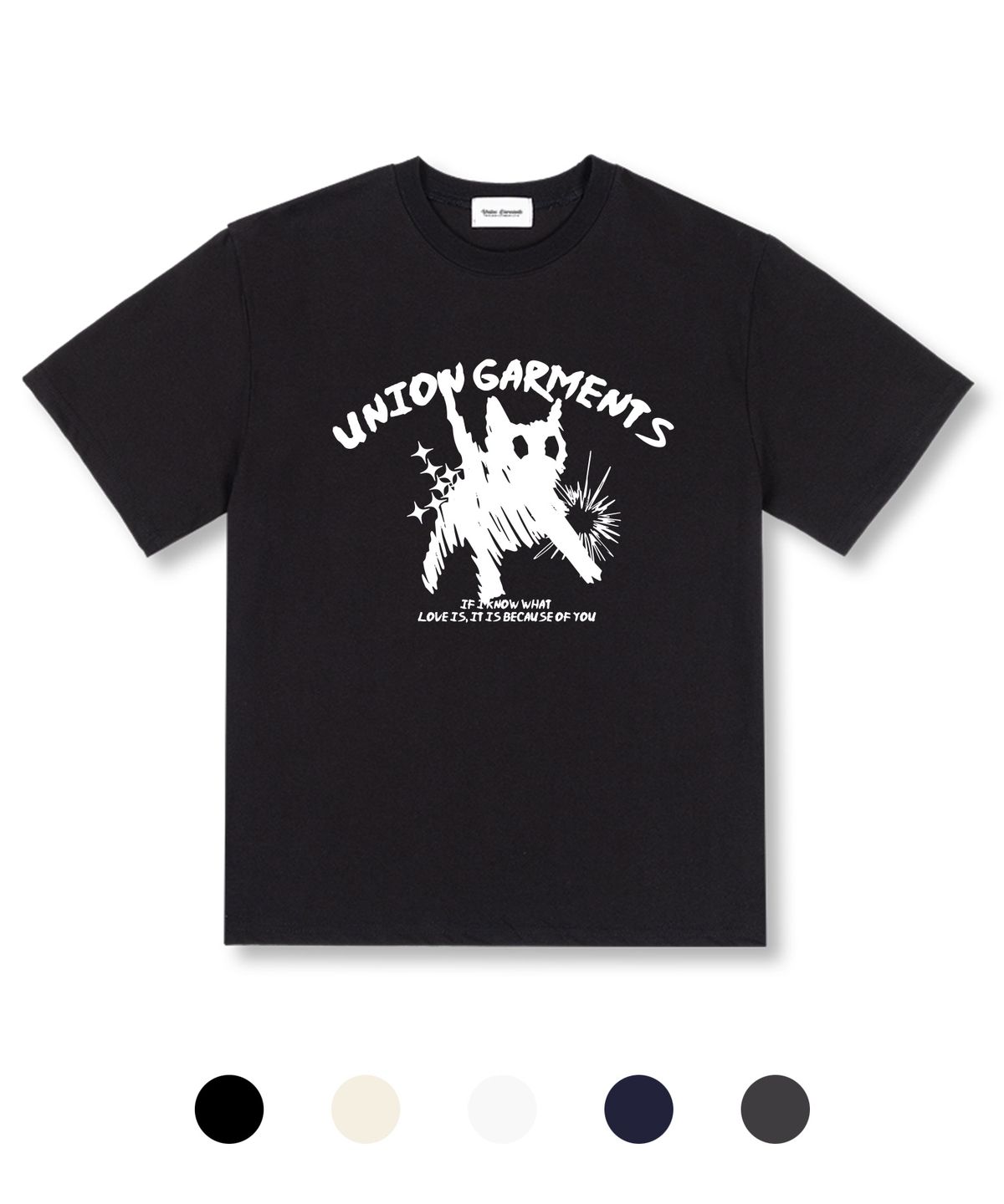 유니온가먼츠(UNION GARMENTS) 러브이즈캣 오버핏 반팔 티셔츠 5 COLOR