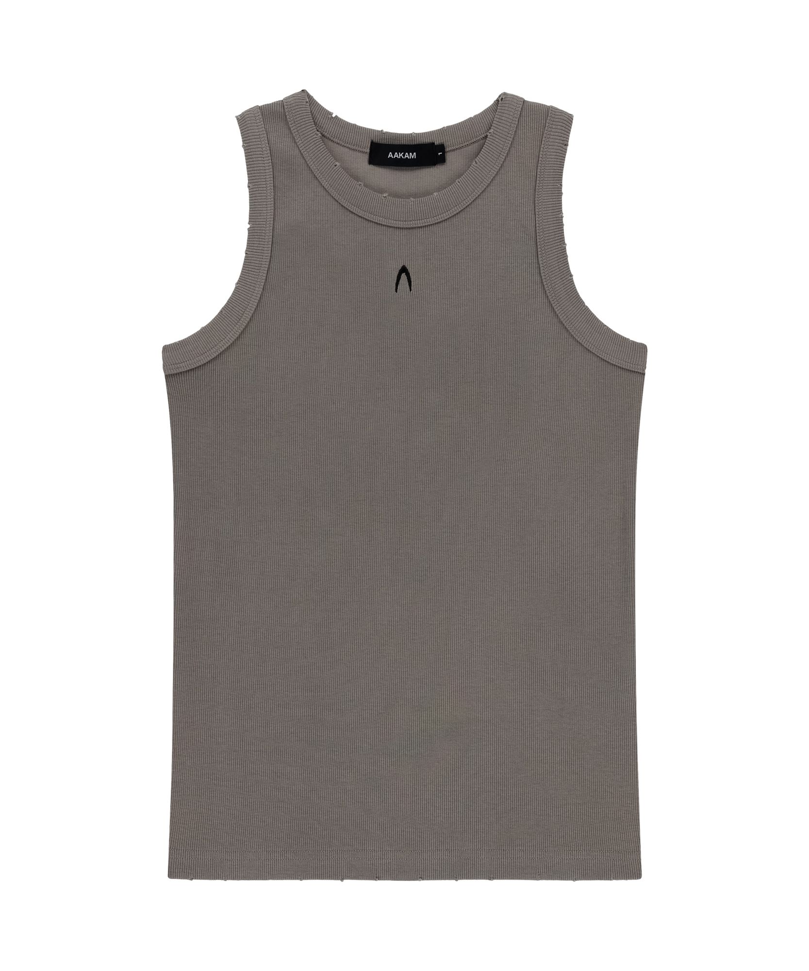 タンクトップ AAKAM Distressed Logo Sleeveless 5FT1655 MUSINSA | AAKAM Distressed Logo Sleeveless (Brown)