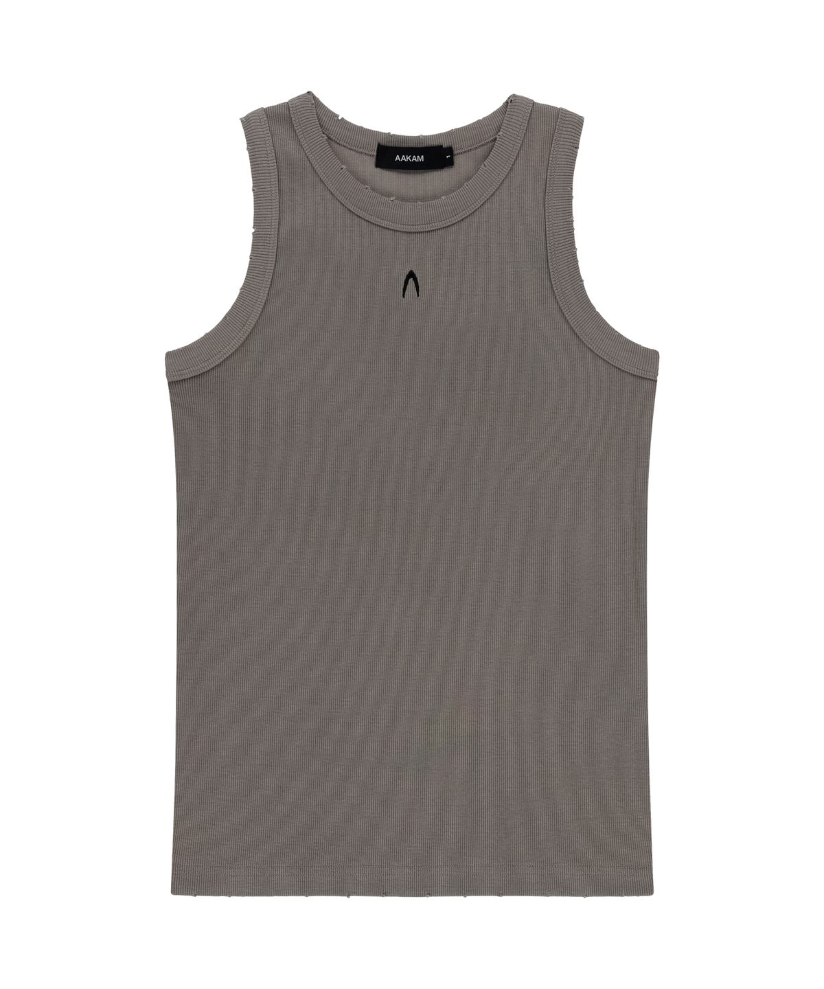 아캄(AAKAM) Distressed Logo Sleeveless (Brown)