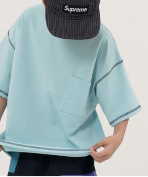 샤인 루퍼스 오버사이즈 포켓 반팔티 라이트민트, 코랄