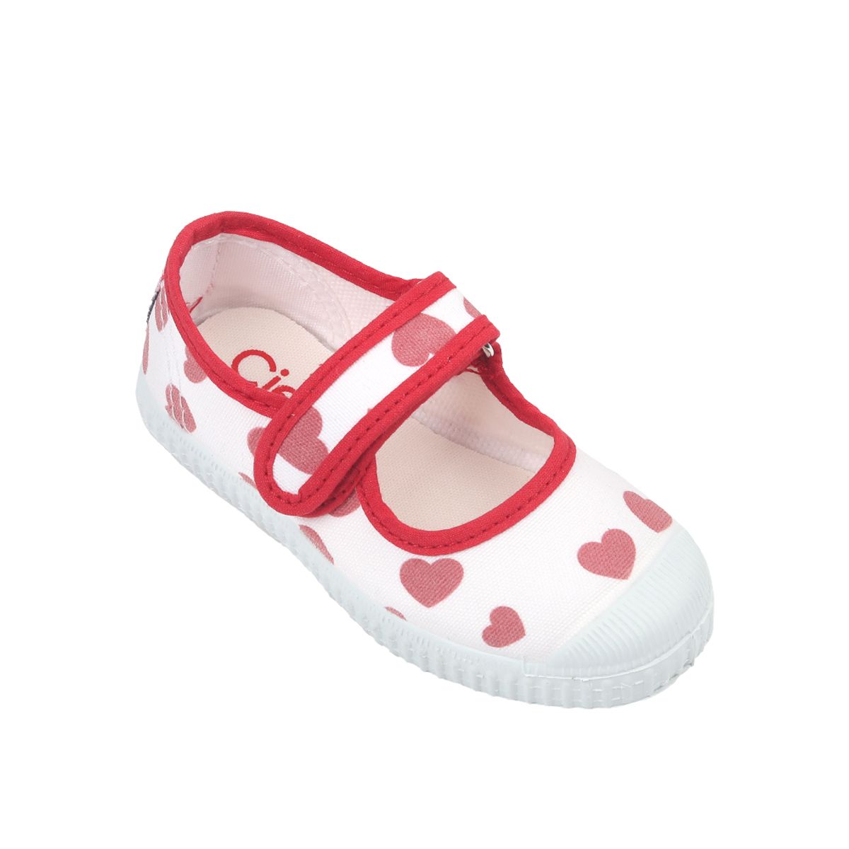 씨엔타 키즈(CIENTA KIDS) 메르세데스 벨크로 그래픽 화이트레드