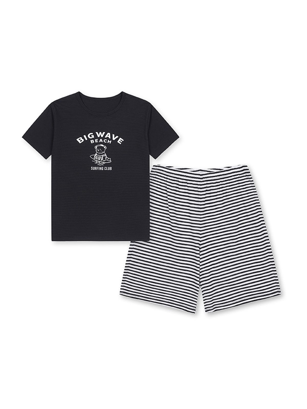 폴햄키즈(POLHAM KIDS) 공용) 스트라이프 5부 라운지 세트_PKF2UI3820