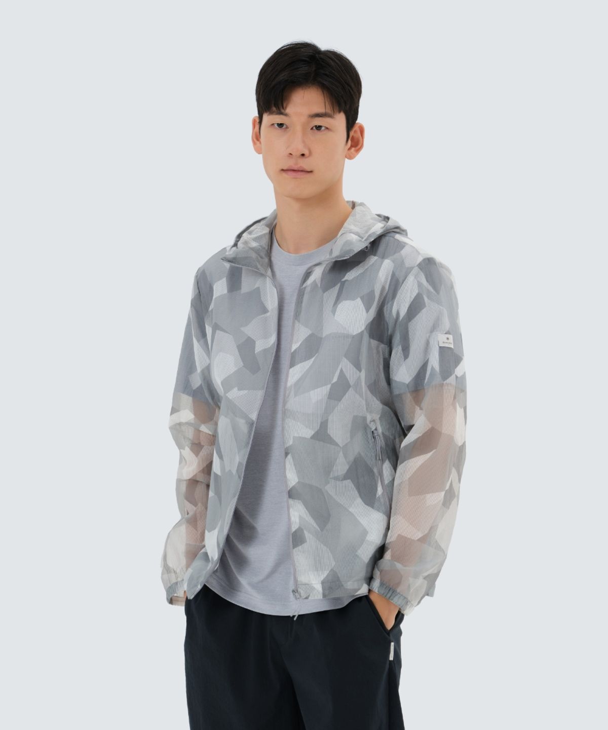 스노우피크 어패럴(SNOWPEAK APPAREL) 메쉬 방충 바람막이 (S25MMTWB72) Light Gray