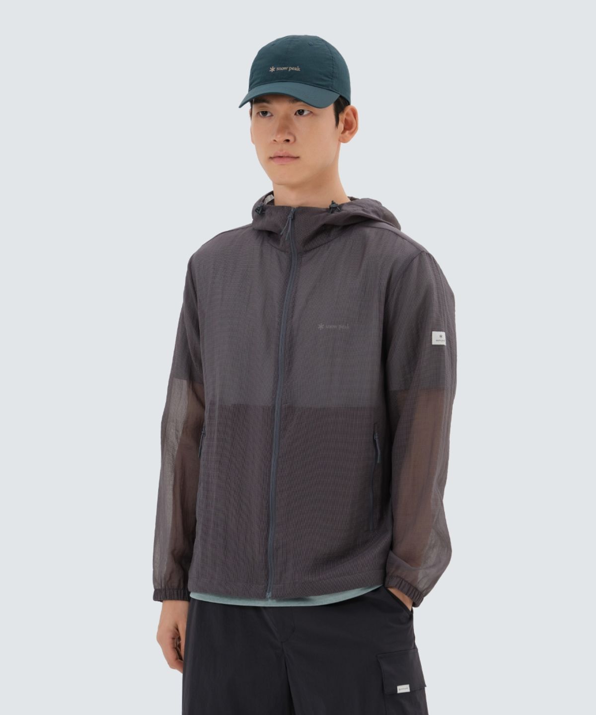 스노우피크 어패럴(SNOWPEAK APPAREL) 메쉬 방충 바람막이 (S25MMTWB72) Dark Gray