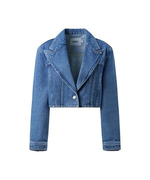 One-button crop jacket Sky blue