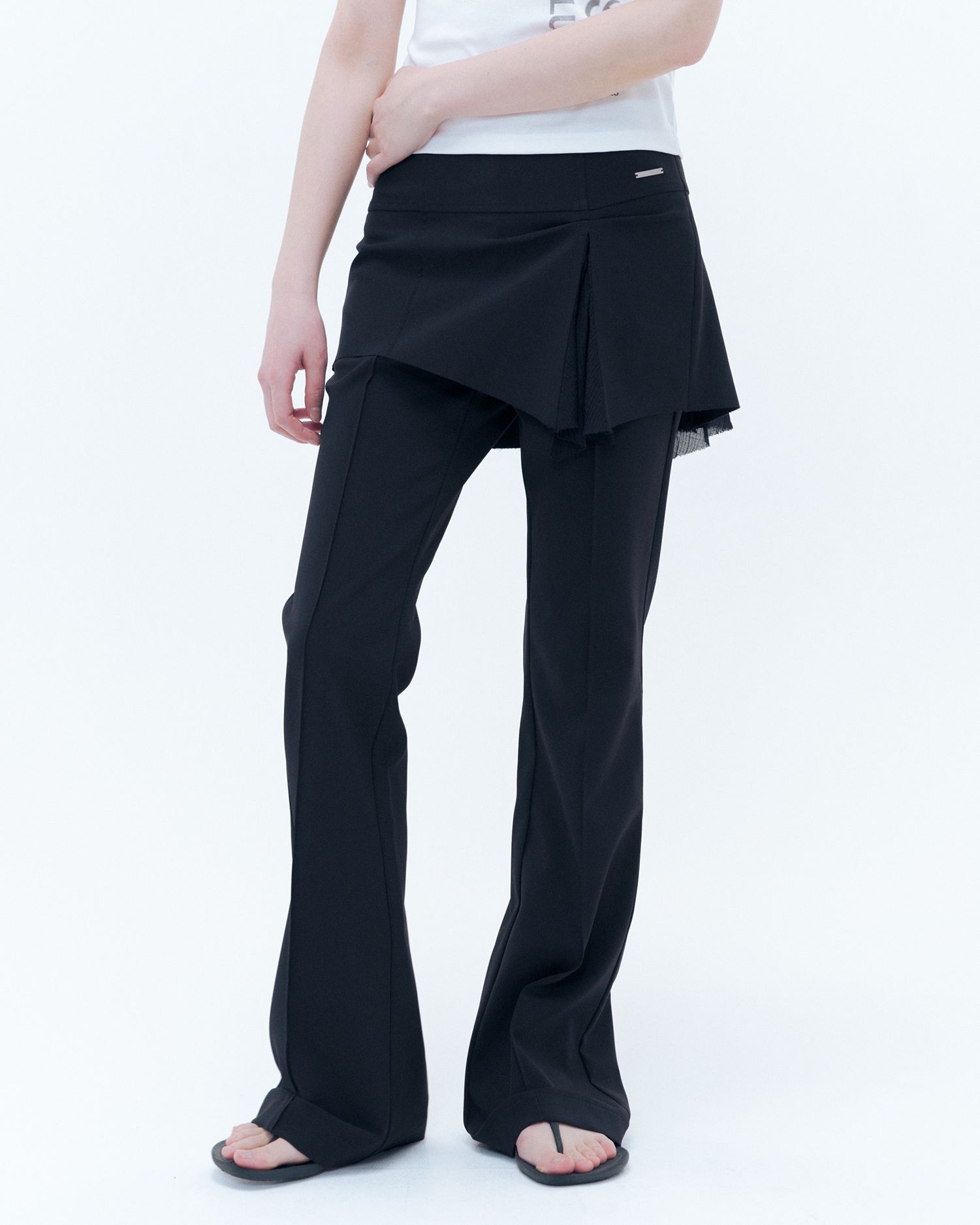 ◆MISEKI SEOUL◆ Pleats skirt pants BLACK MSK252PT02BK MUSINSA | MISEKI SEOUL Pleats skirt pants BLACK
