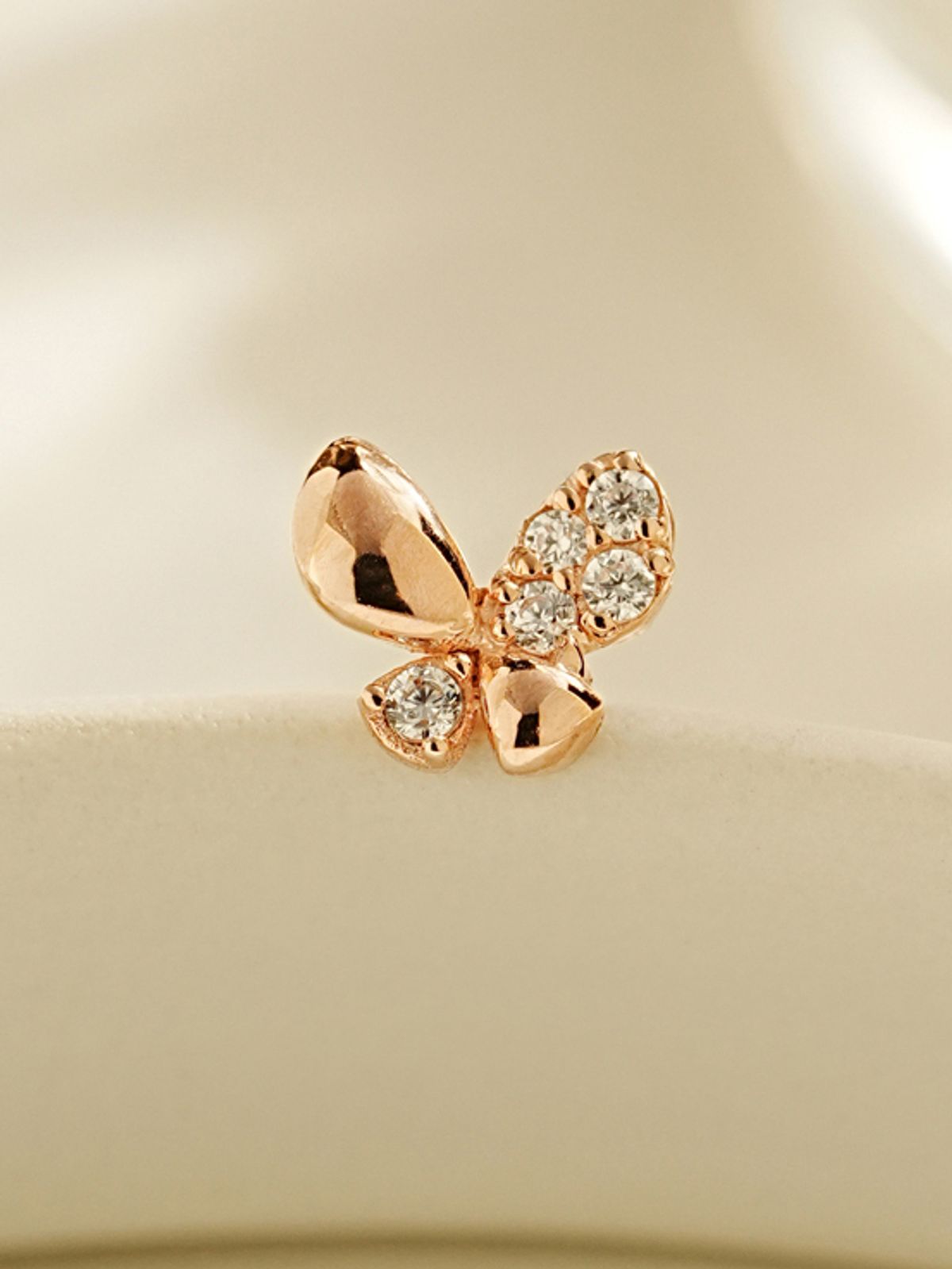 미니멀피어싱(MINIMALPIERCING) 14K 라이프 버터플라이 피어싱 귀걸이