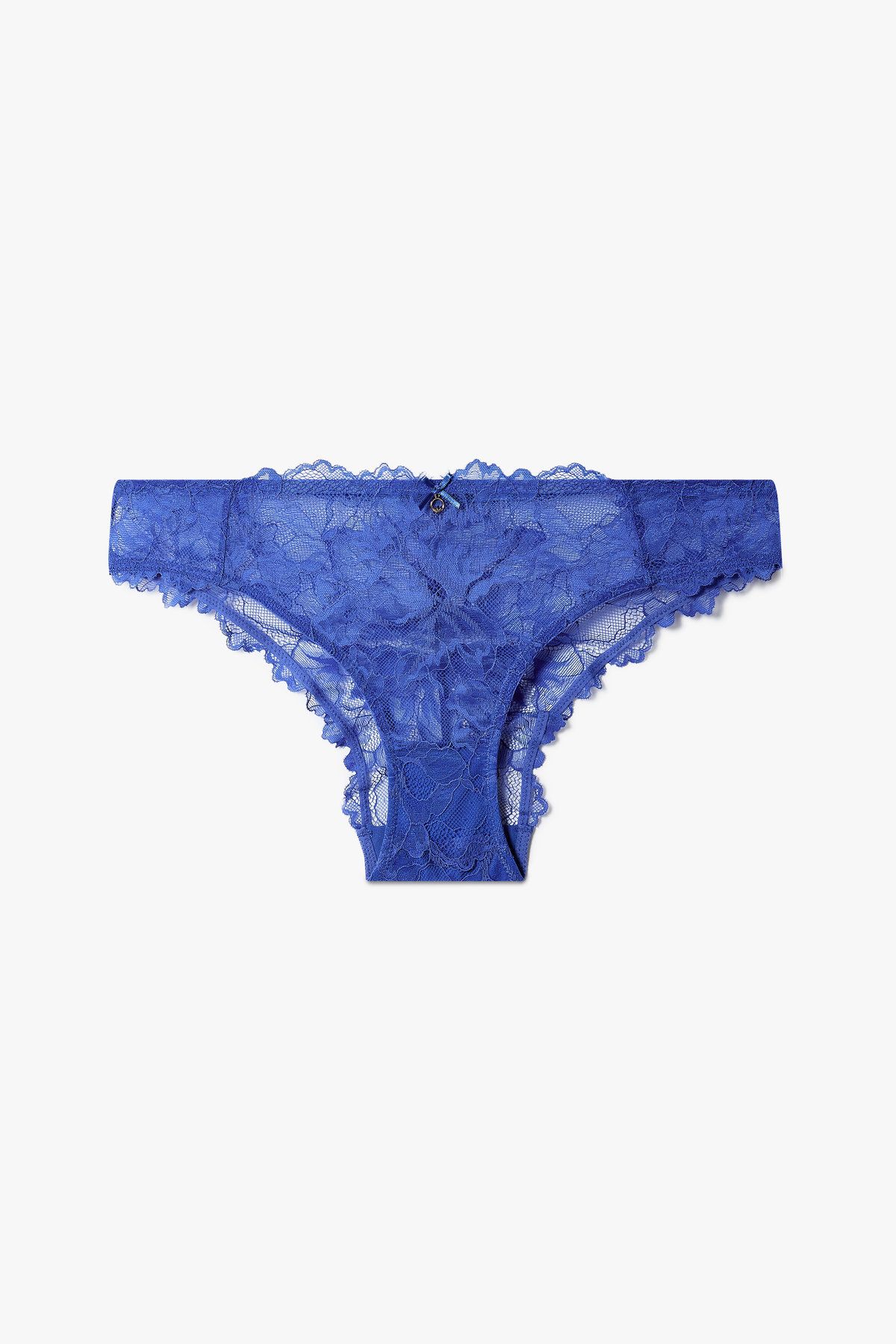 엠포리오 아르마니 언더웨어(EMPORIO ARMANI UNDERWEAR) 여성 플라워 레이스 메쉬 브리프 _블루 0825111513