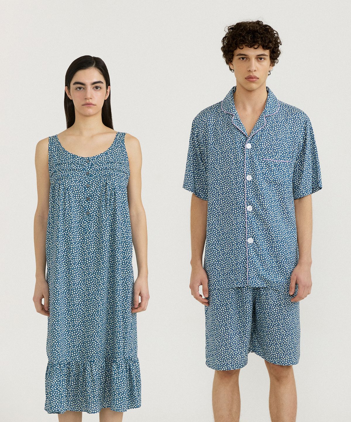 조스라운지(JO'S LOUNGE) [모달100] (couple) Kate Short Pajama Set + One-piece