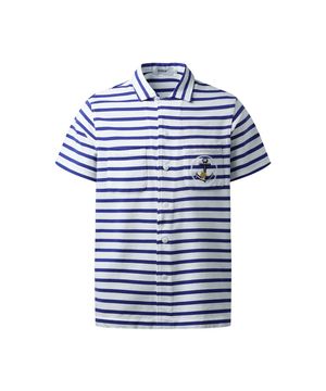 Men Striped shirt Blue