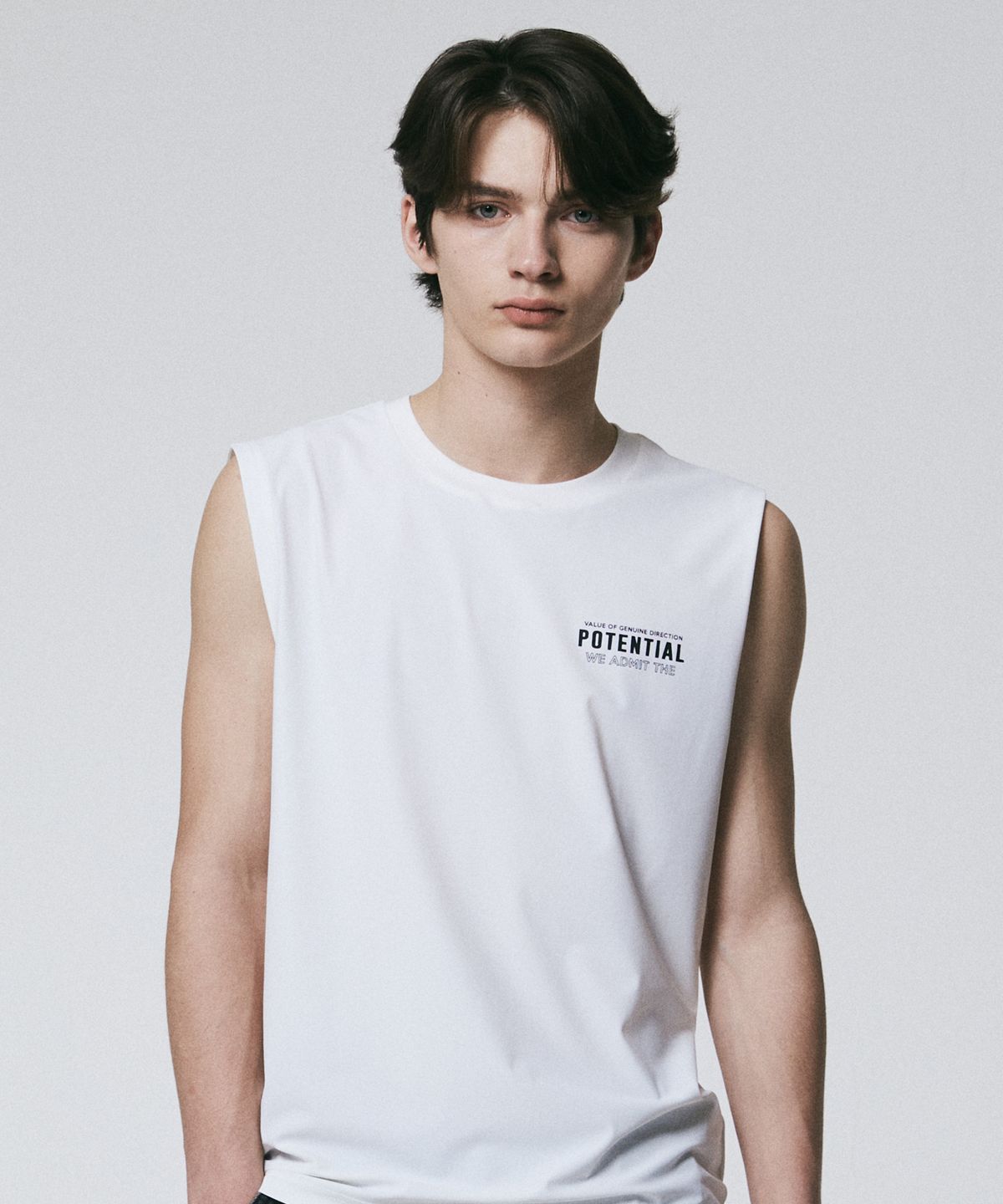 벙커버스터(BUNKERBUSTER) 포텐셜 슬리브리스 티셔츠 OFF WHITE (MP2TU239-001)