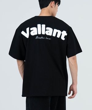 T2506 블러 오버핏 반팔티 [블랙]