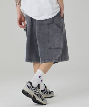 데미지 피그먼트 버뮤다 팬츠 챠콜