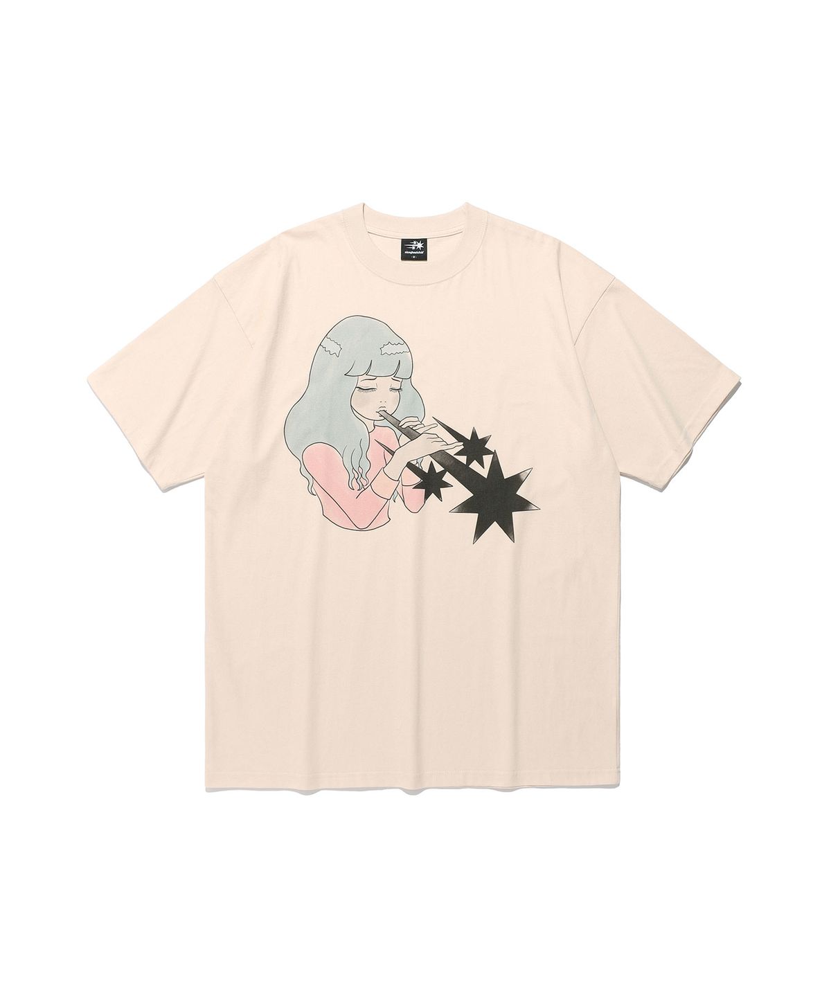 나이스고스트클럽(NICEGHOSTCLUB) GIRL BLOWING SYMBOL BIG BIG TEE_BEIGE(NG2FMUT545A)