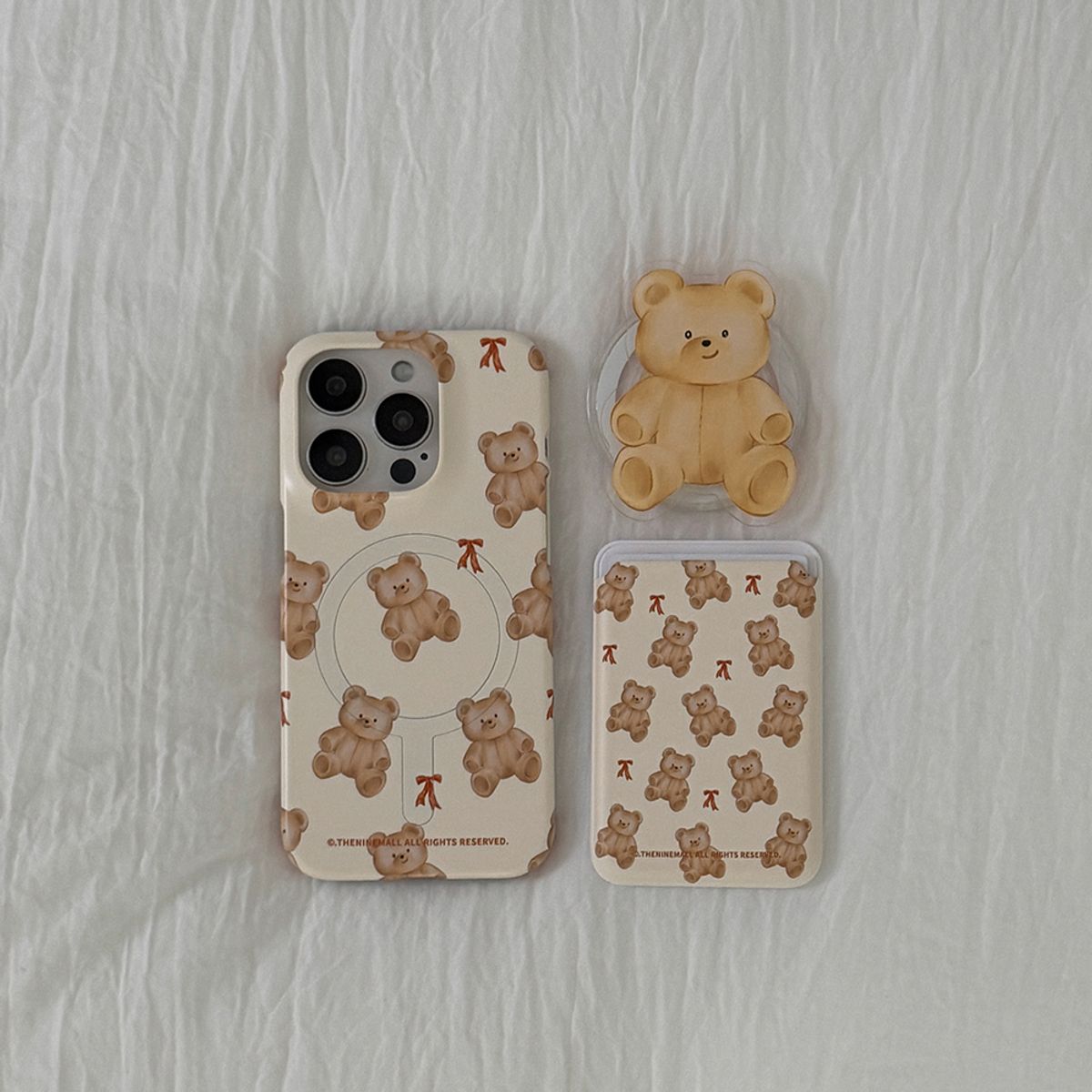 더나인몰(THE NINEMALL) pattern cozy teddy [맥세이프 하드 폰케이스]