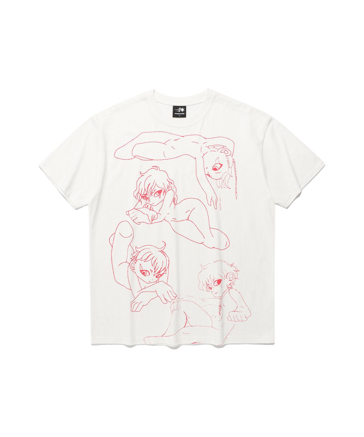 나이스고스트클럽(NICEGHOSTCLUB) HEAVEN GATEKEEPER LINE TEE_WHITE(NG2FMUT524A)