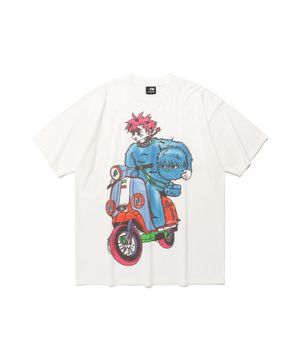 MOTORCYCLE BLUE BOY BIG BIG TEE_WHITE(NG2FMUT541A)