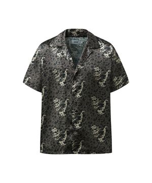 Men Signature leopard shirt Brown