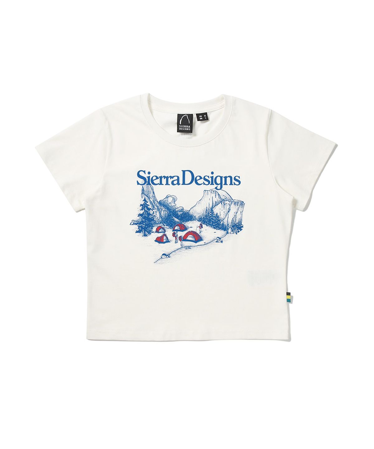 시에라디자인(SIERRA DESIGNS) W) 텐트 그라운드 칠라이트(CHILL-LITE) 크롭 반팔티셔츠 IVORY