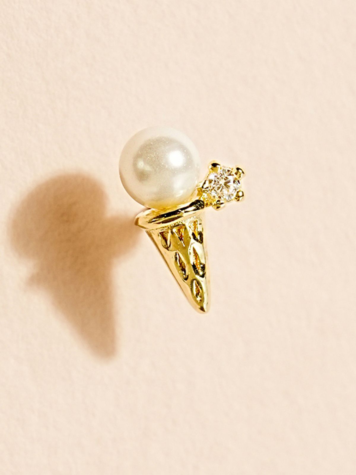 미니멀피어싱(MINIMALPIERCING) 14K 진주 아이스크림 피어싱 귀걸이