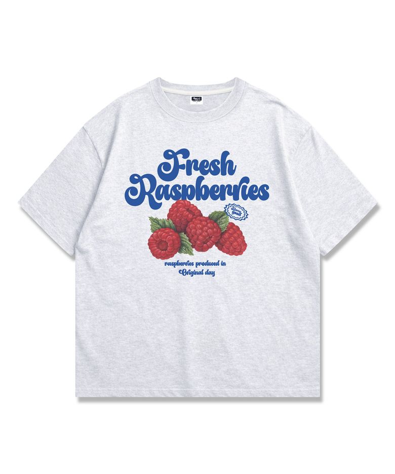 Raspberry 오버핏 반팔 티셔츠 4Color