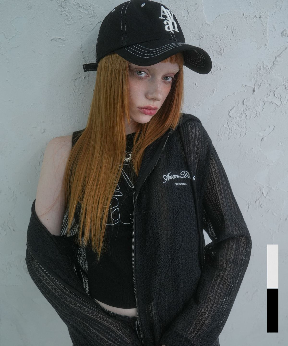 어반드레스(AVANDRESS) Net Lacy Hood Zip-up - 2COL