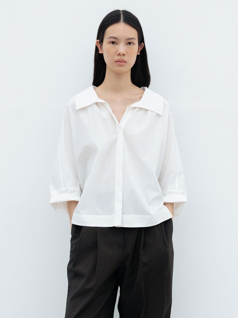 Tie Volume Blouse_Ivory