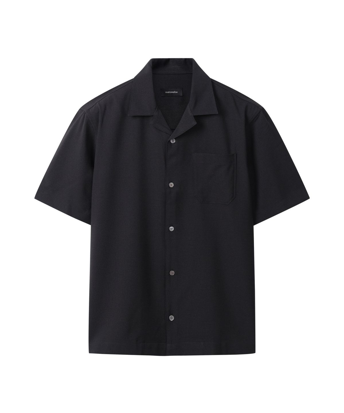 커스텀멜로우(CUSTOMELLOW) Regular Mesh Fabric Half Shirt CWSAM25312BKX