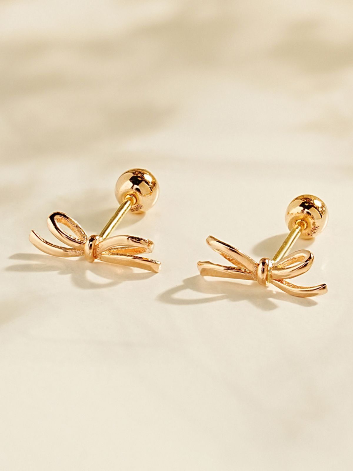 미니멀피어싱(MINIMALPIERCING) 14K 엔젤 리본 피어싱 귀걸이
