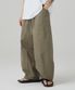 워시드 와이드 벌룬 스트링 코튼팬츠 카키
