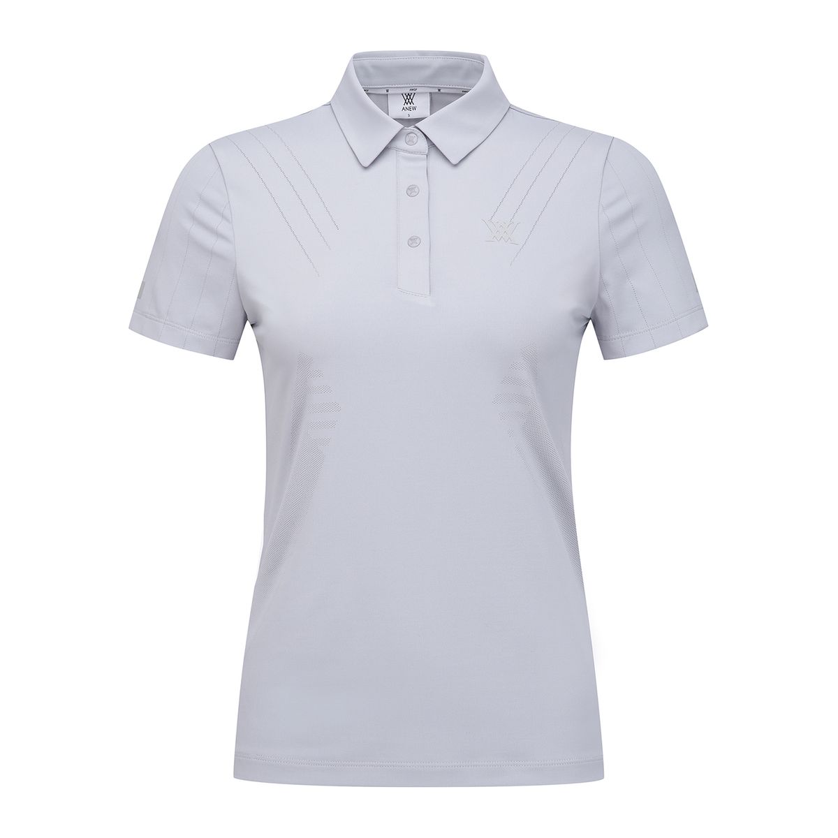 어뉴골프(ANEW GOLF) WOMEN SM BLACK FINISH JACQUARD SHORT T-SHIRT_CG