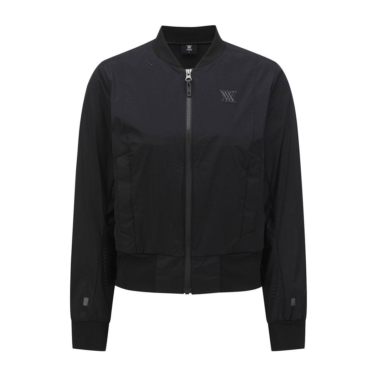어뉴골프(ANEW GOLF) WOMEN SM BLACK FINISH MA-1 JACKET_BK