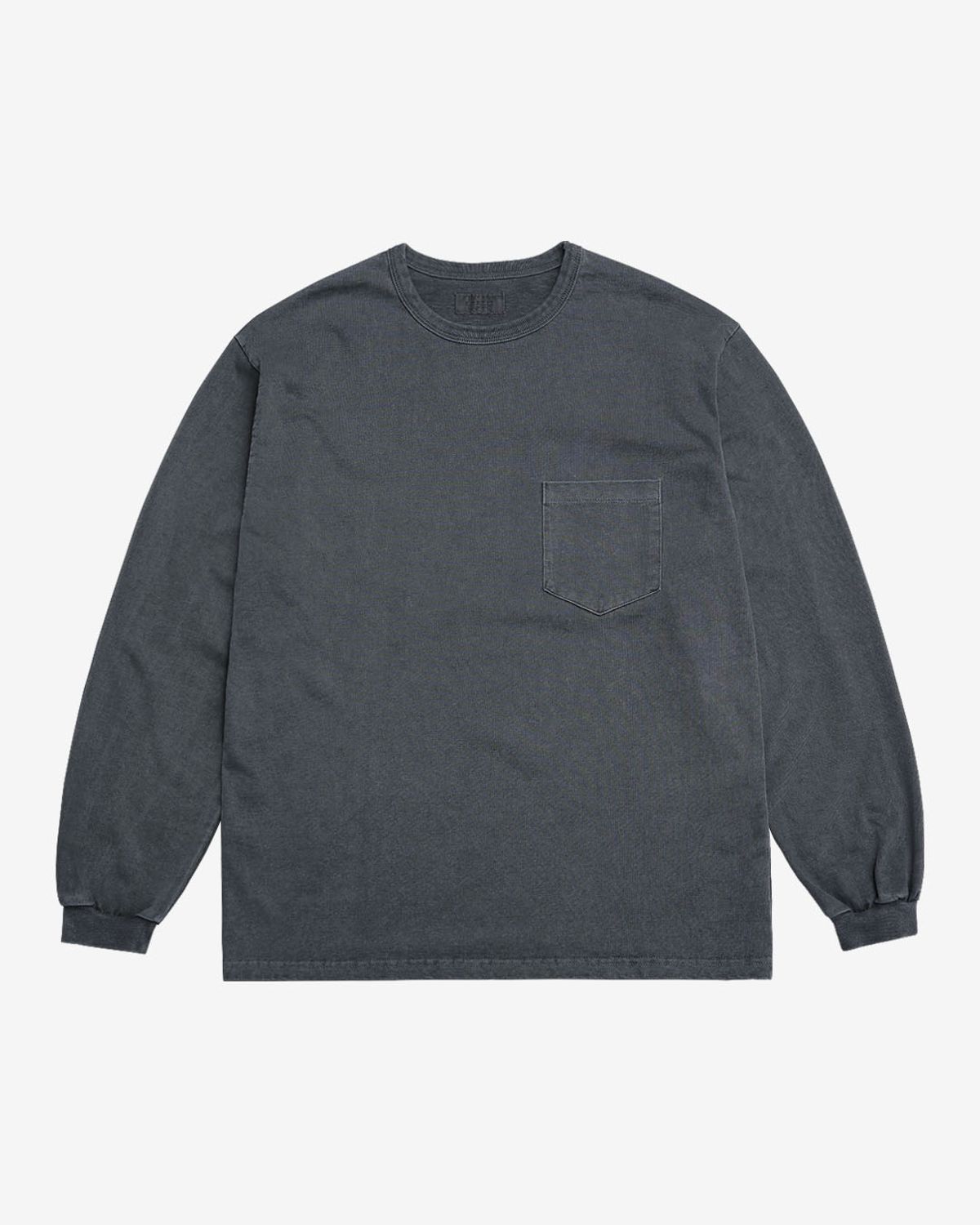 솔티(SORTIE) Pigment Long Sleeve Poket T-Shirts (Blue)