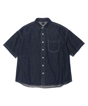 스티치 데님 반팔 셔츠 VINTAGE (LP2YU349-065)