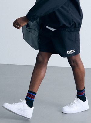 나일론 4부 쇼츠 AM3048 BK