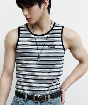 [2 Size] Multi Stripe Sleeveless - Blue