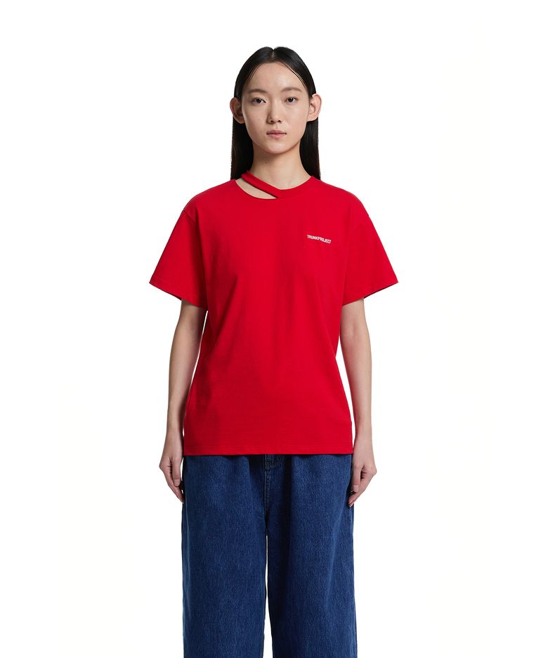 Ver 4. Ripped Hole T-Shirt_Red