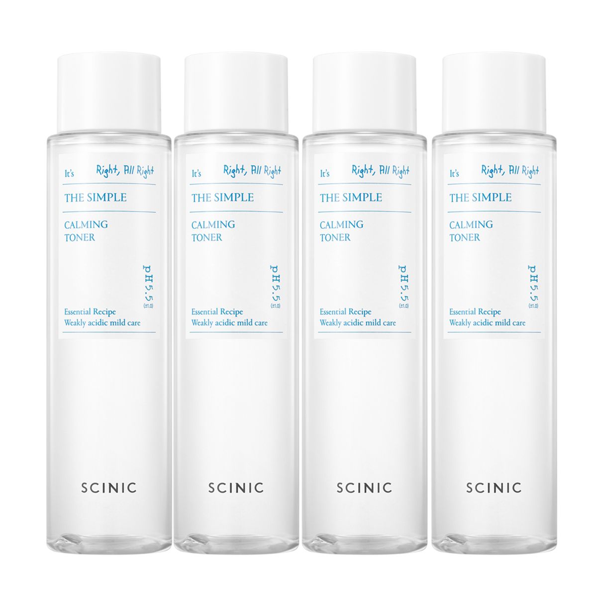 싸이닉(SCINIC) 더 심플 카밍 토너 145ml 4개