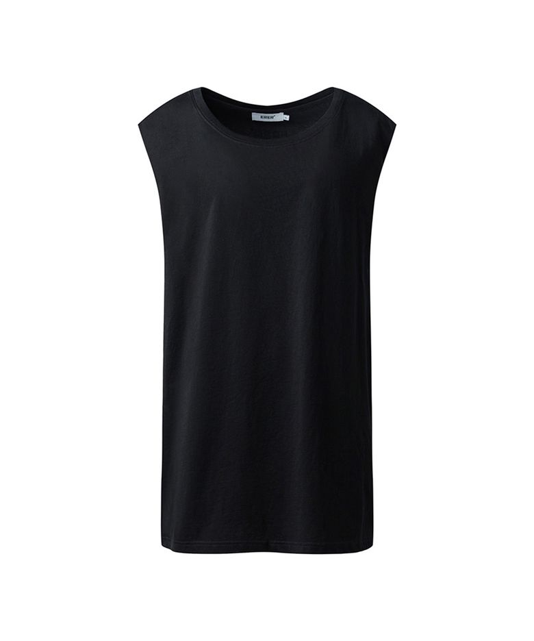 Men Cutting tank top Black