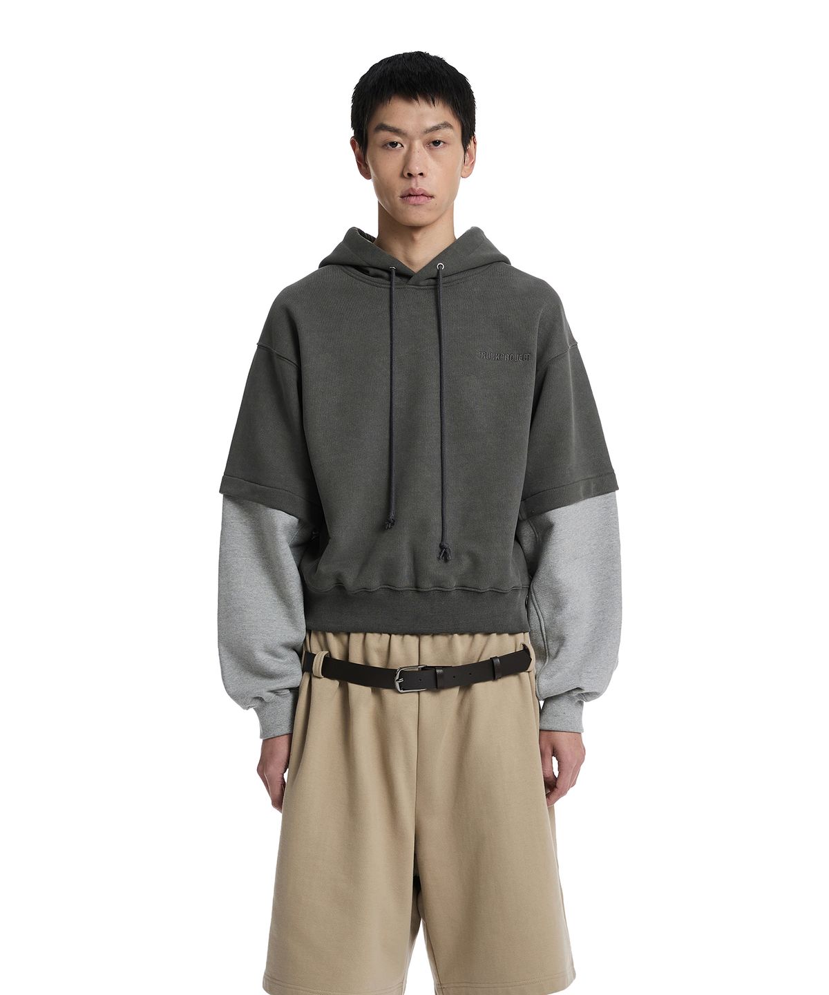 트렁크프로젝트(TRUNK PROJECT) Paneled Hoodie_Grey