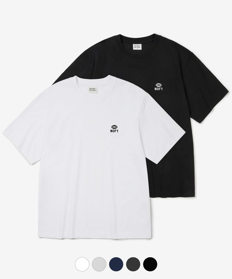 [2PACK] NOFT 넘버볼 반소매 티셔츠 2팩 (5 Color)