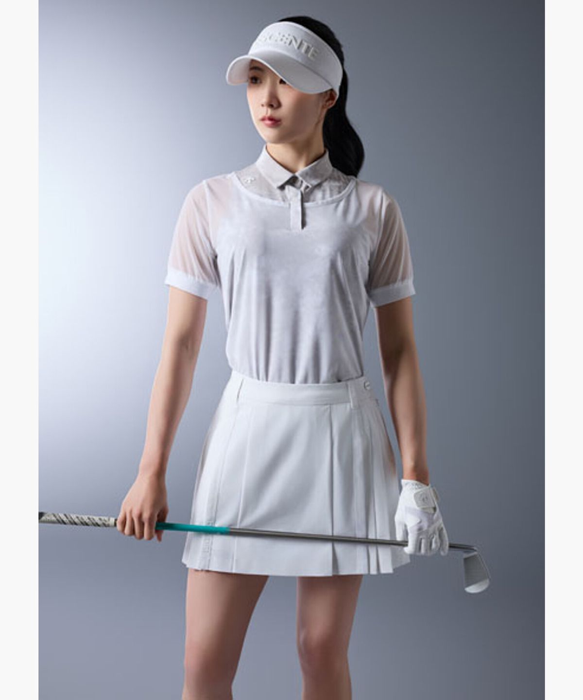 데상트 골프(DESCENTE GOLF) 아크먼트(ACMT) 여성 매쉬 커버업 반팔 티셔츠 (DQ22WFTS43)