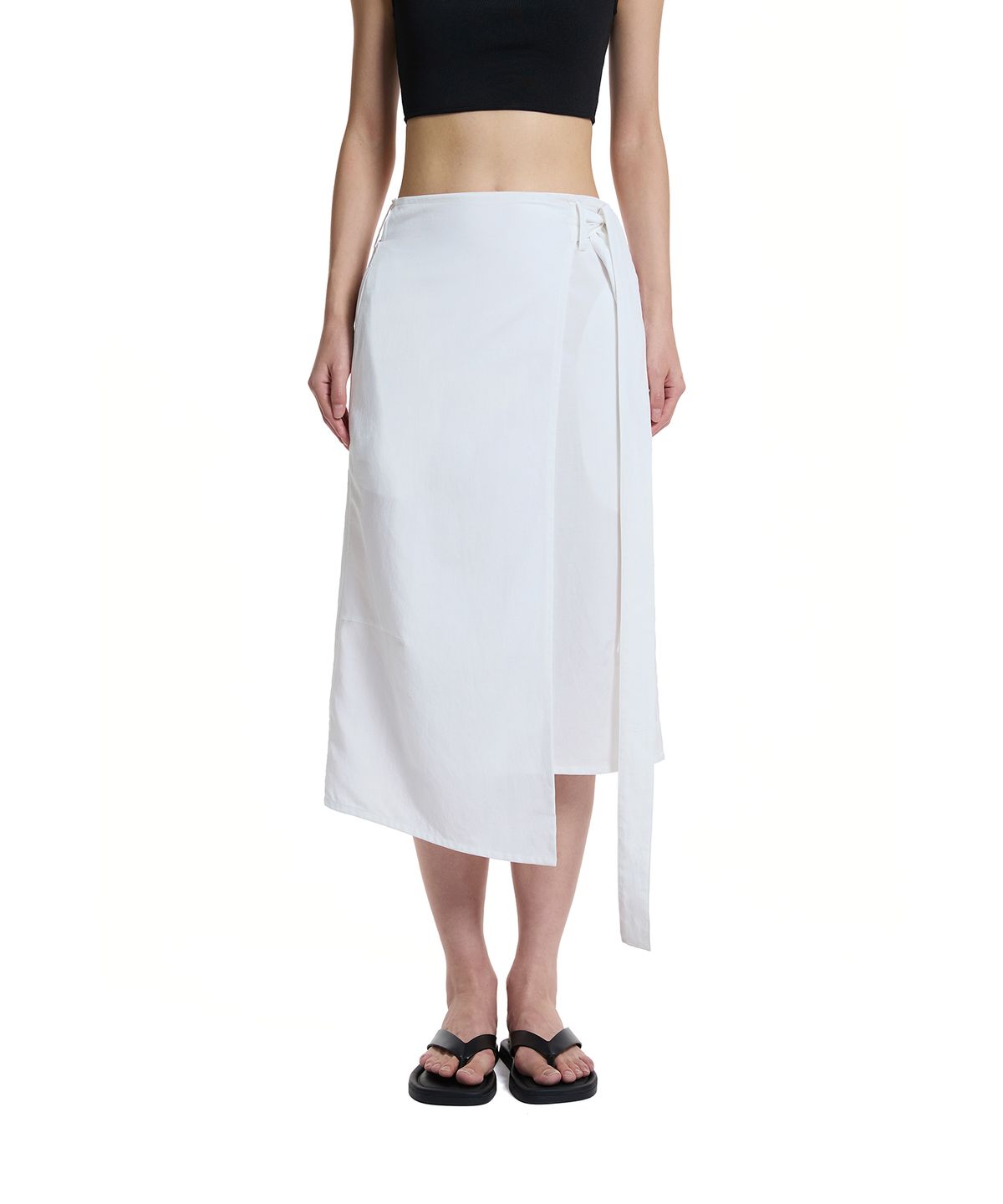 트렁크프로젝트(TRUNK PROJECT) Belted Wrap Skirt_WHITE