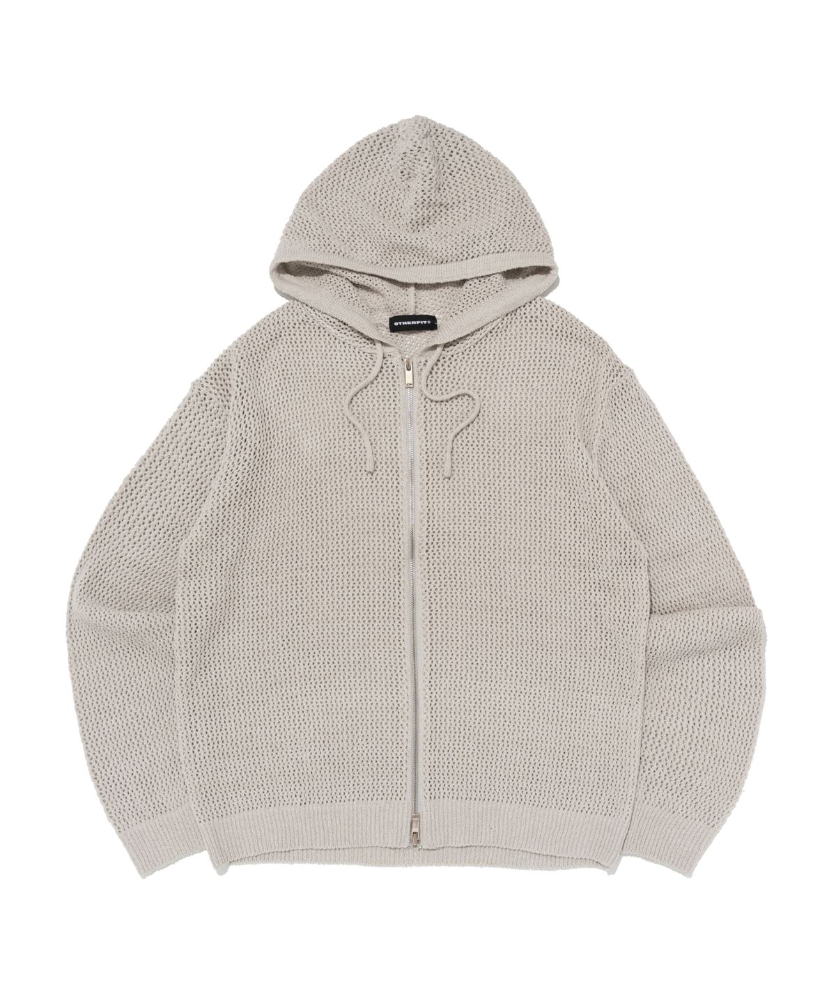 아더피츠(OTHERFITS) 스카시넷 니트 후드 집업 (오트밀)