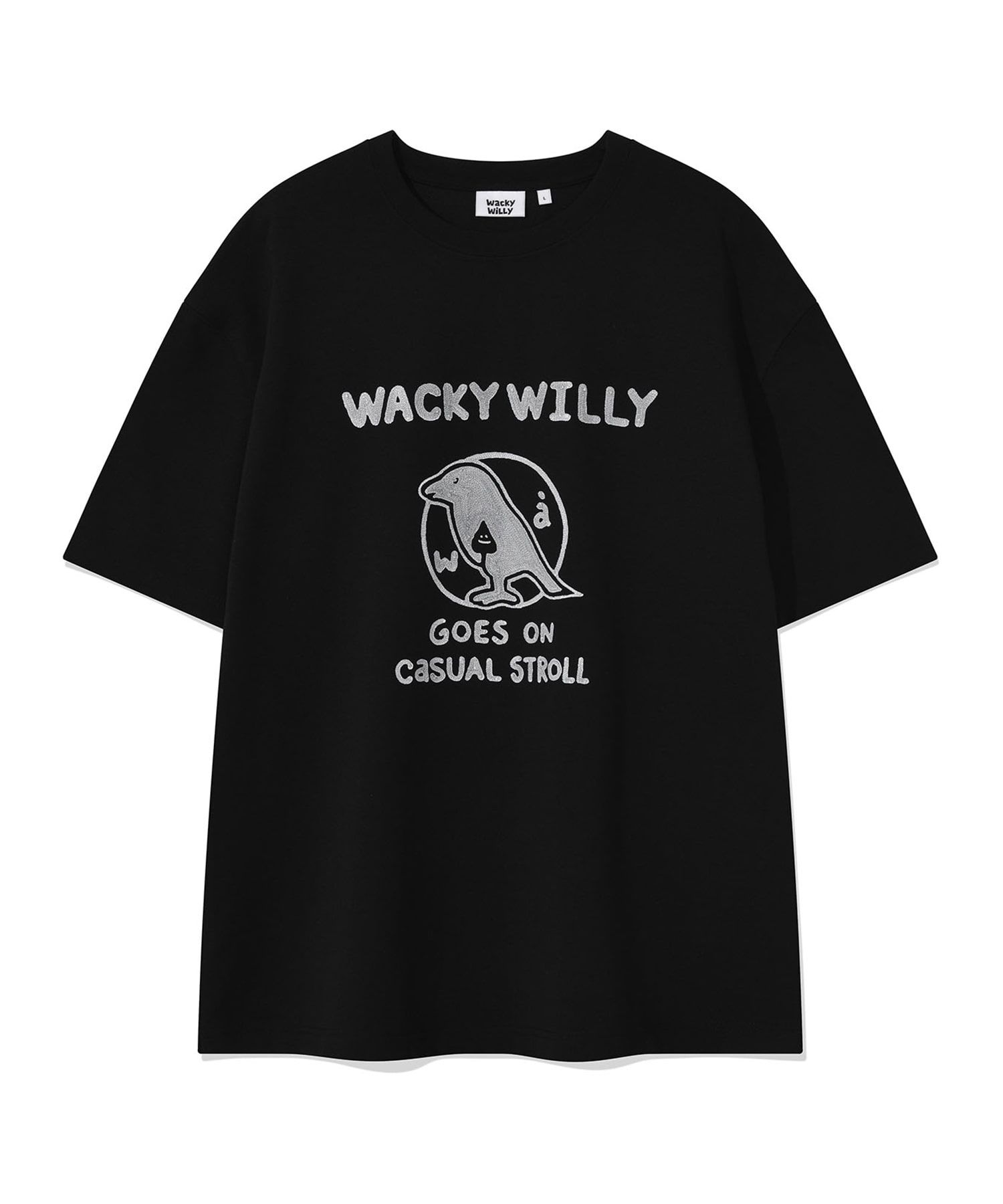 ★Wacky WiLLy★ Bird Graphic Long Sleeve T-Shirt Black MUSINSA | WACKY WILLY Typo Bird Graphic Short Sleeve T-Shirt