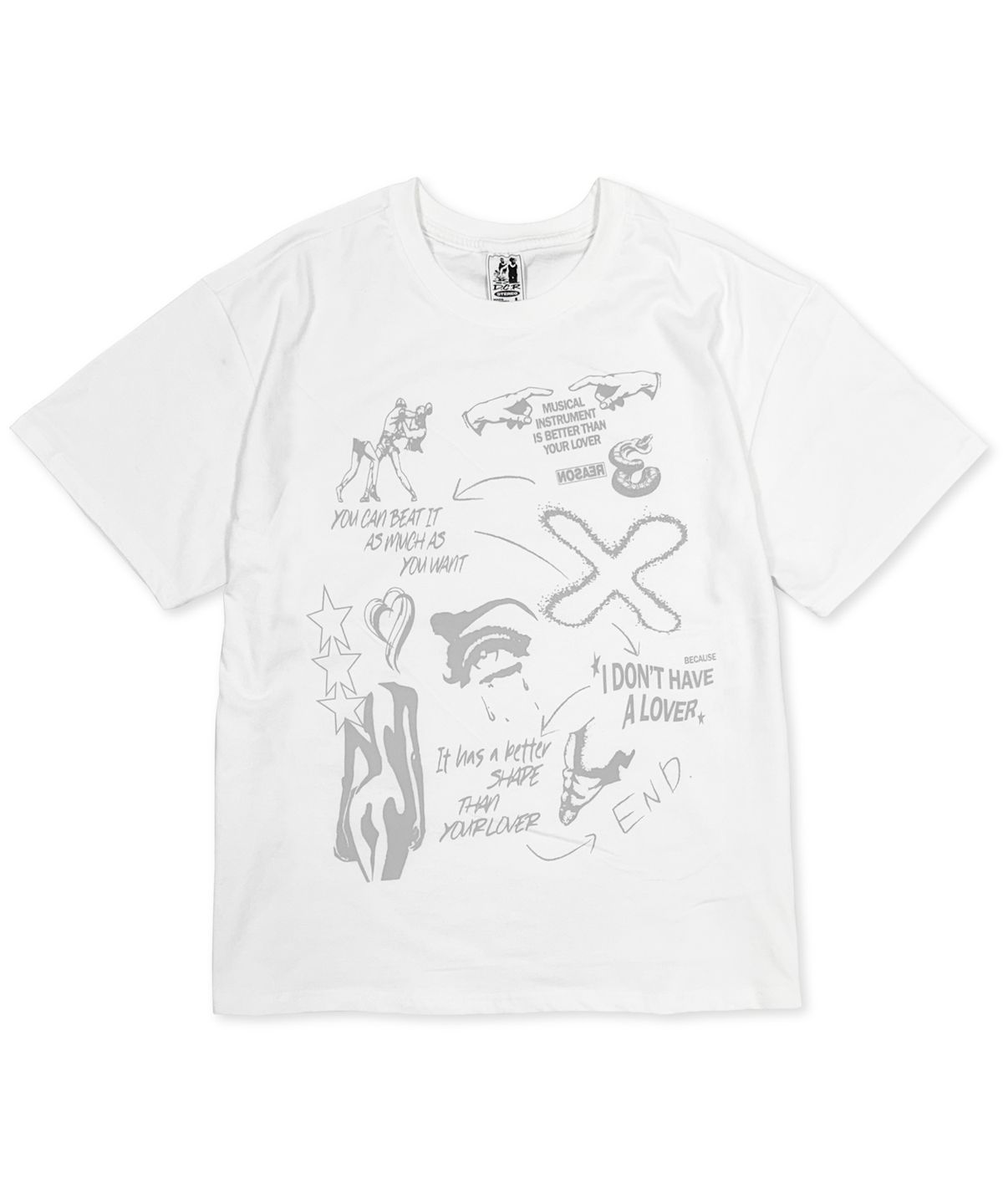 디파이클럽로버스(DEFYCLUBROBBERS) 3 Reason White Gray (T-shirt)