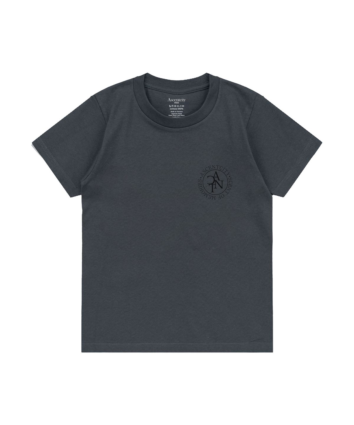 어센트시티(ASCENTCITY) CLASSIC LOGO TEE (CHARCOAL)