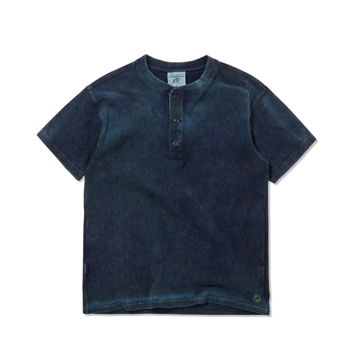 펜필드(PENFIELD) 인디고 틴워싱 헨리넥 반팔티 카키_FR2KT43U